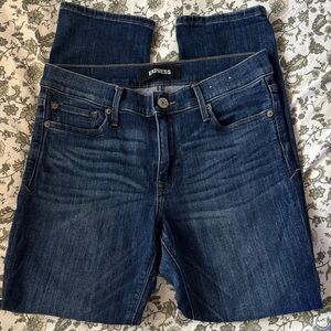 Express Women's Indigo Straight Leg Jeans